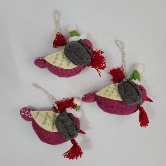 (14) Fabric Animals Christmas Holiday Ornaments - Llama Narhwal Elephant Bird - Picture 8 of 16